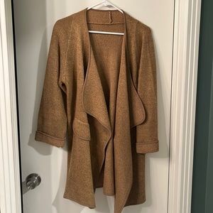 Brown waterfall cardigan- OS